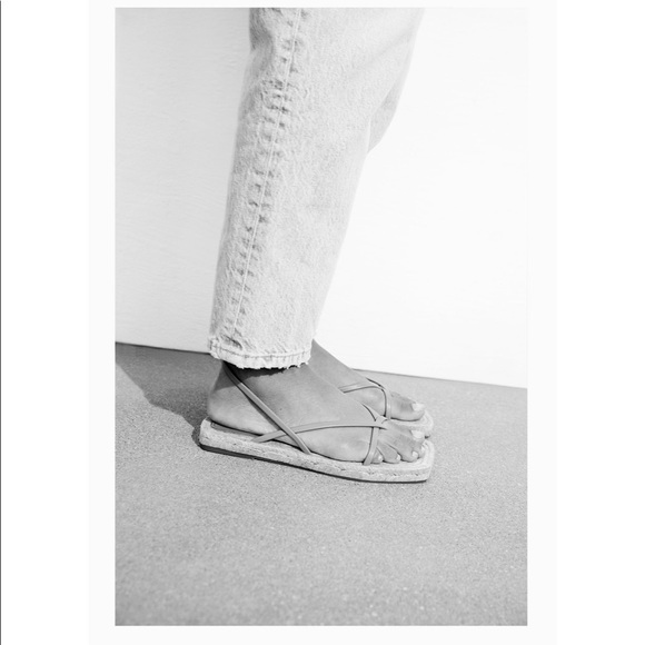 Zara chunky strappy jute sandals